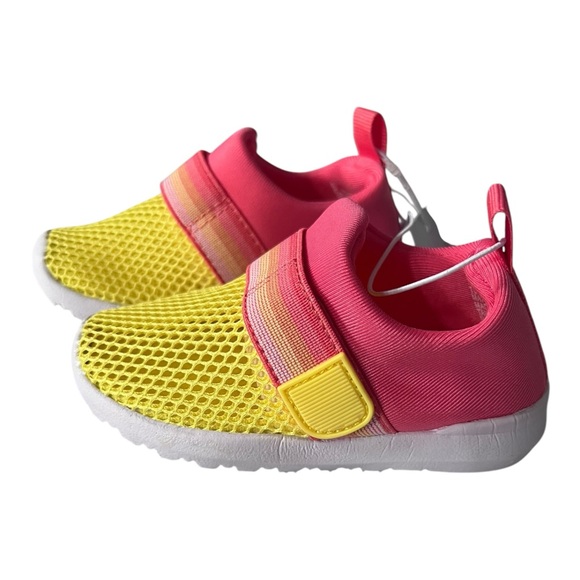 Girls Cat & Jack Toddler Austen Pink/Yellow Water Shoes Size 5 - Picture 1 of 7